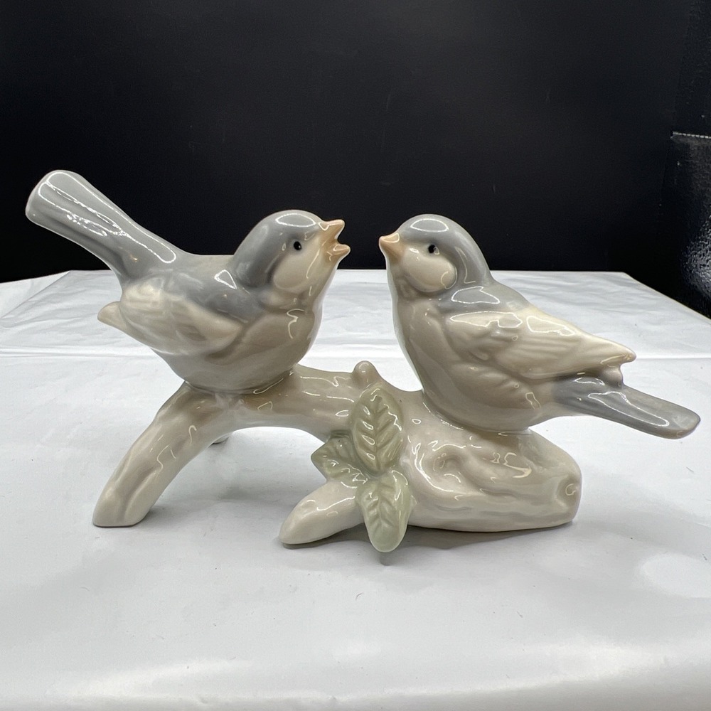 Vintage Otagiri Two Birds on a Branch Figurine Japan Blue Gray OMC Japan